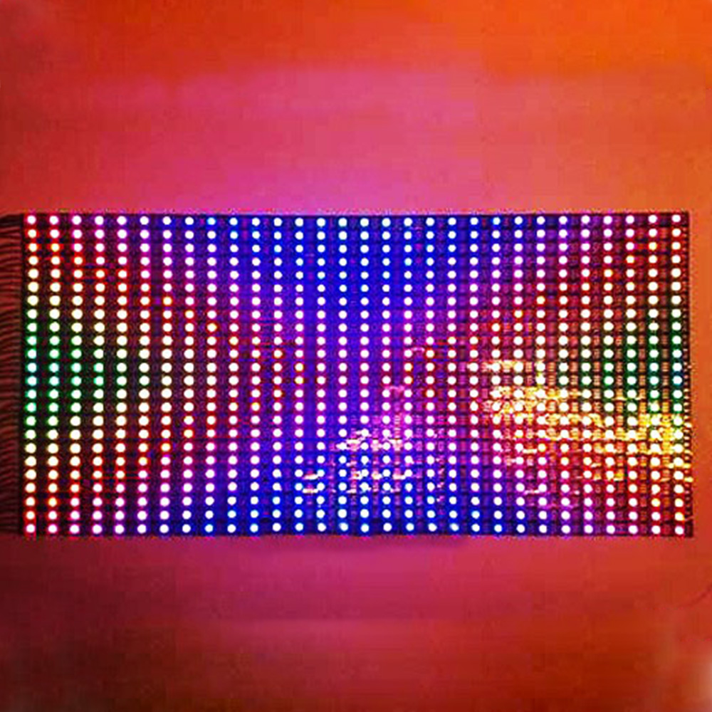 DC5V 0.98x0.79Ft WS2812B Full Color Digital Addressable Flexible LED Display Screen - Built in 720 Pixel Dot Matrix Display